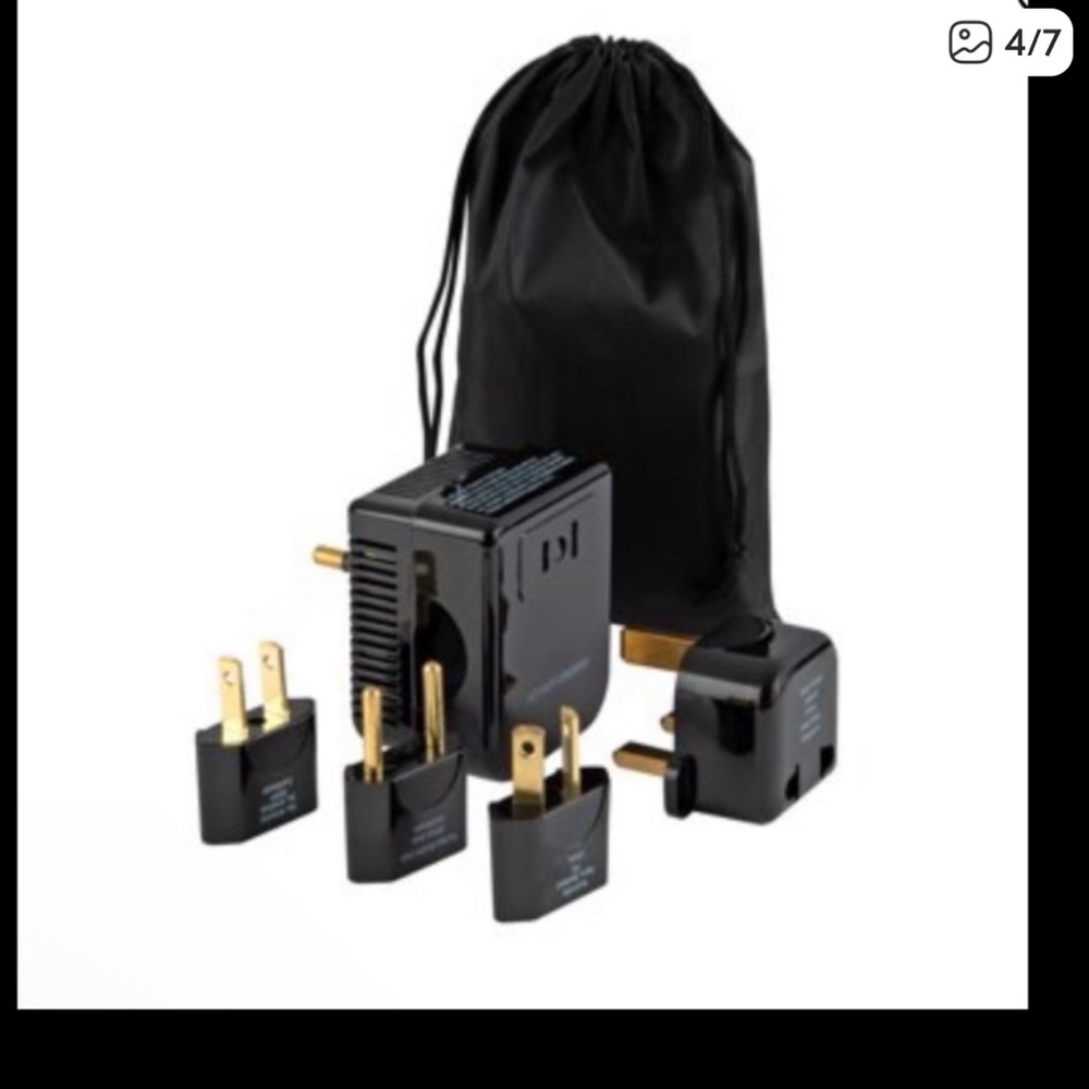 American Tourister Black International Converter & Plug Kit